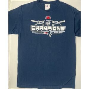 NFL Super Bowl XLII 2007 American Football Conference Champions Patriots Size M